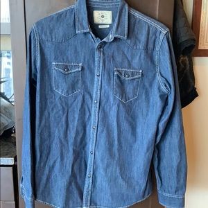 Denim button down